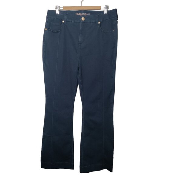 Melissa McCarthy Seven7 Denim - Melissa McCartney Seven7 Flare Jeans Women's Size 16 Dark Blue